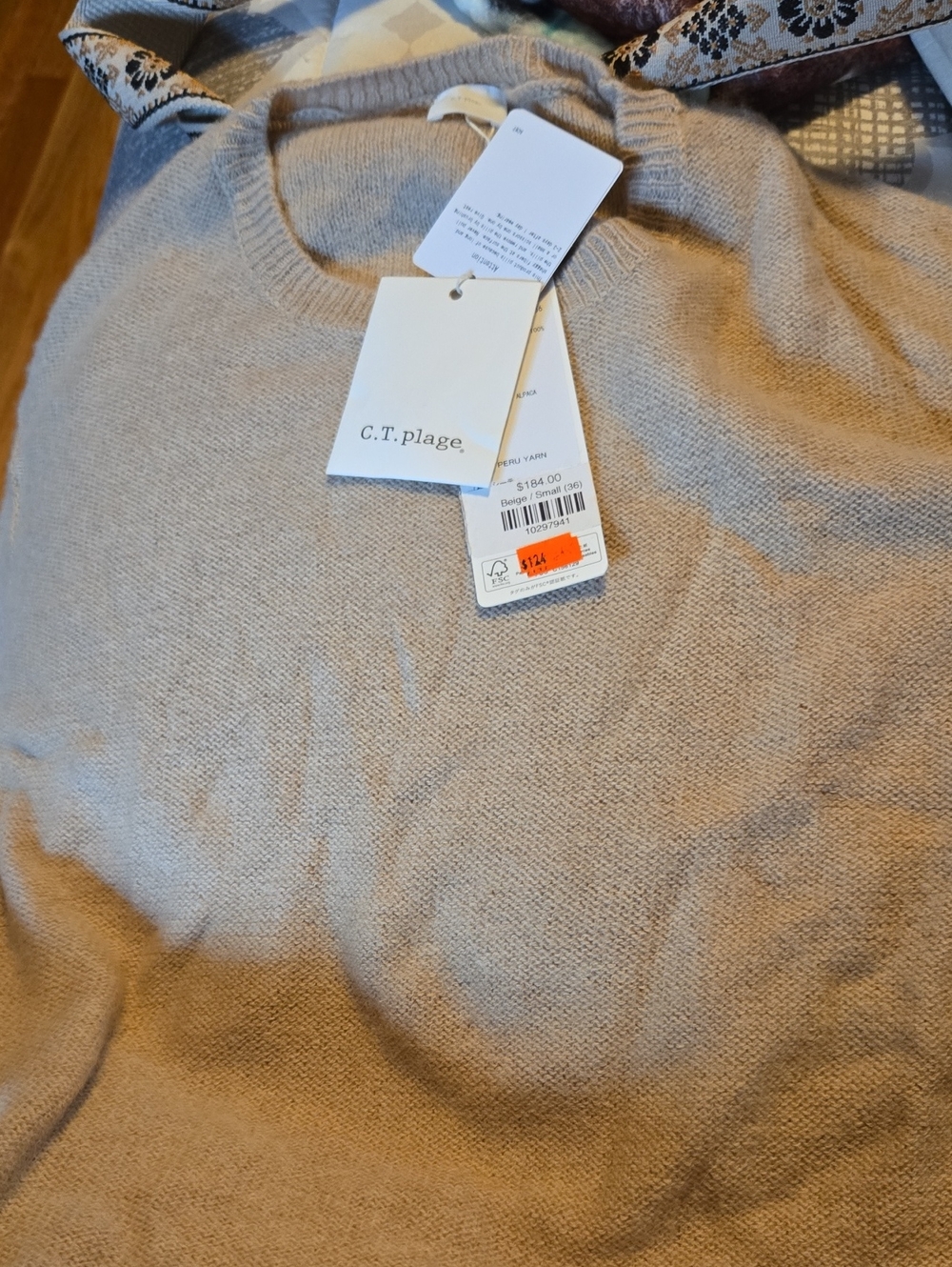 C.T. plage Beige Knit Sweater